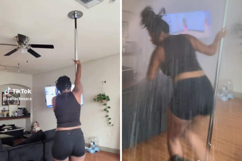 Dançarina de pole dance vive momento cômico e viraliza ao inundar apartamento