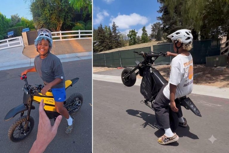 A estreia emocionante de Saint West no Instagram com motocross!